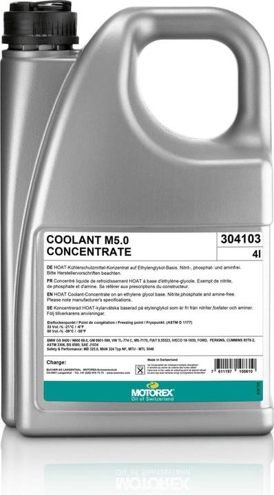 Produktbild Motorex Coolant M5.0 Concentrate (4 l)