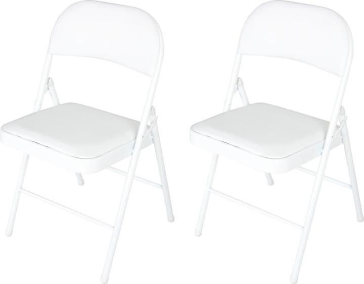 Produktbild HTI-Living 2er Set Klappstühle mit Polsterung Metallgestell und PVC Bezug