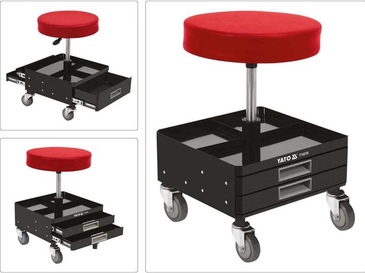 Actual product image Yato Workshop Seat With Drawers (150 kg)