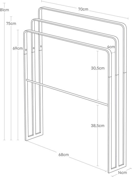 Immagine prodotto Yamazaki Portasciugamani con 3 binari TOWER