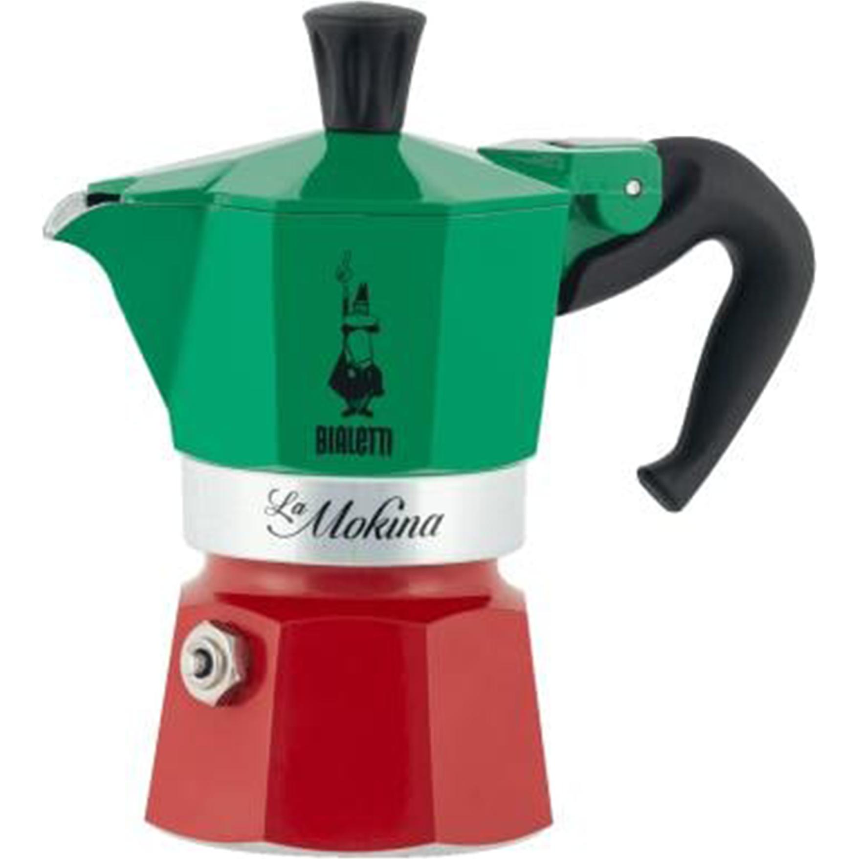 Bialetti Rot/Grün Mokina, Espressokocher,