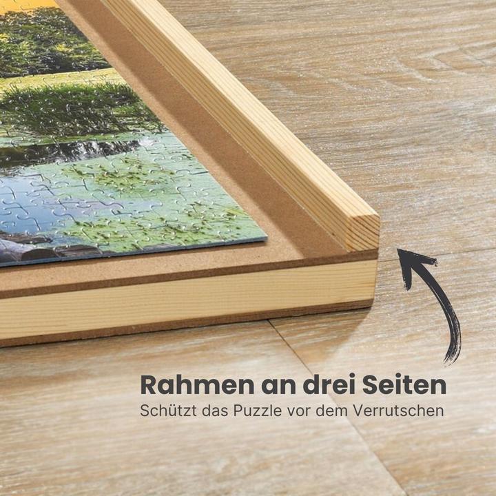 Produktbild Hermex Puzzlebrett mit Auszügen Puzzletafel Puzzleunterlage
