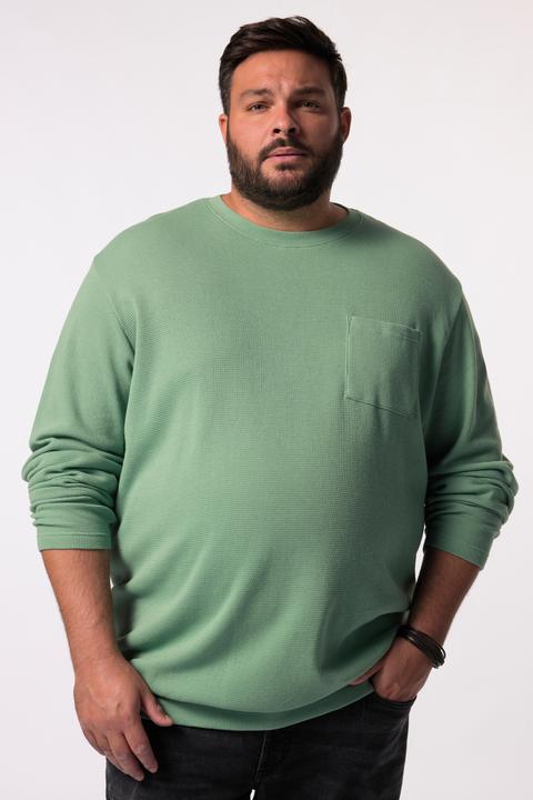 Produktbild Men+ Langarmshirt, Waffelstruktur, Bauchfit, Rundhals (6XL)