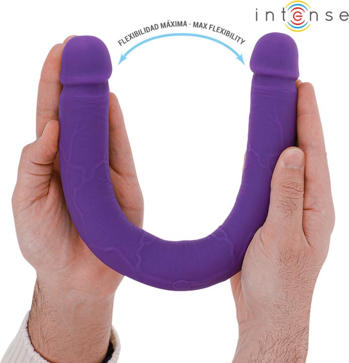 Actual product image Intense Gunter Dildo Doppelvibrator 40 cm Lila Fernbedienung