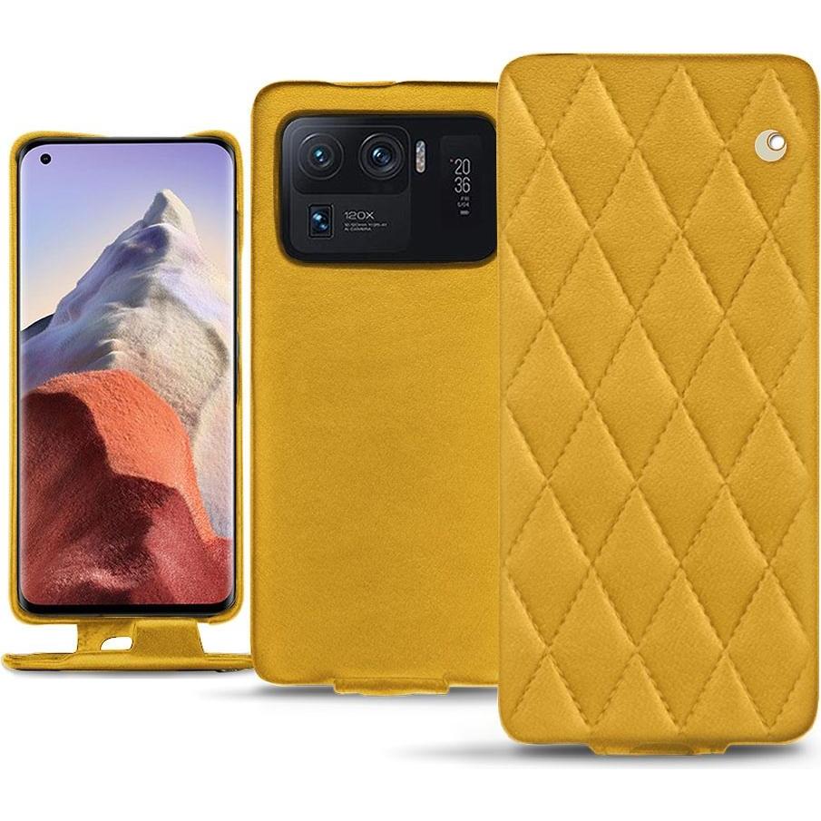 Noreve Lederschutzhülle vertikal (Xiaomi Mi 11 Ultra), Smartphone Hülle, Orange