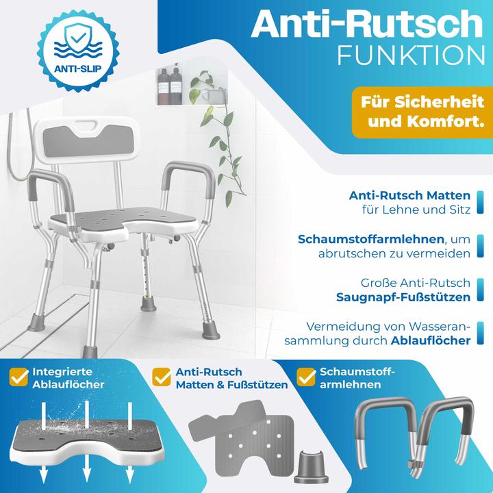 Produktbild Kesser Duschhocker mit Lehne (150 kg)