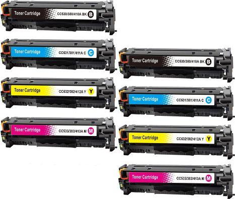 Actual product image Hermex Compatible toner for HP Color LaserJet CP2025 (M, C, Y, FC)