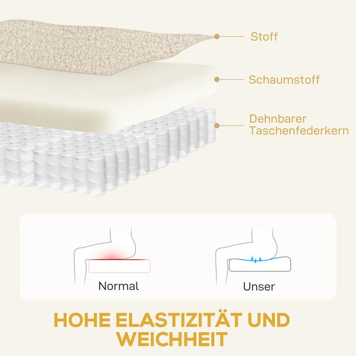 Actual product image Homcom Relaxsessel Polyester, Stahl Beige