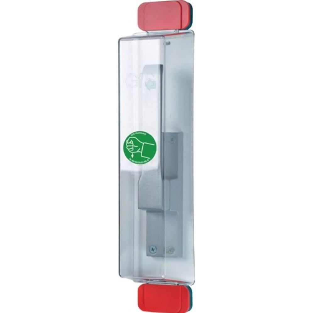 GFS, Türbeschlag + Scharnier, Fluchttürhaube Typ E Sicherung von Treibriegeln Macrolon-Kunststoff transparent