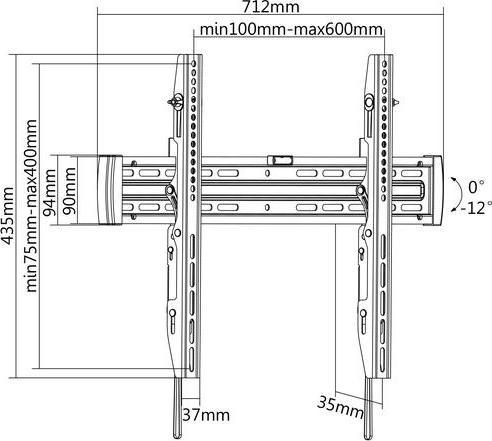 Produktbild Digitus Universal TV Wandhalterung 47-70" (Wand, 40 kg, 47" - 70")