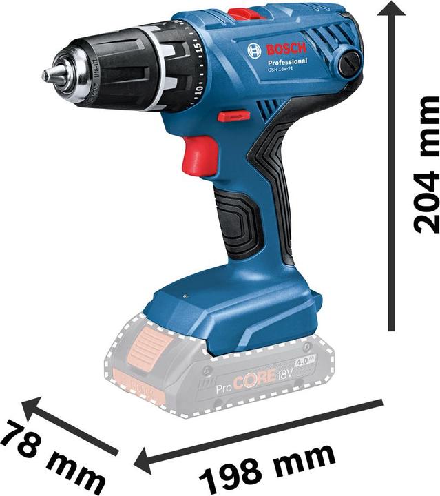 Produktbild Bosch Professional GSR 18V-21 (Akkubetrieb)