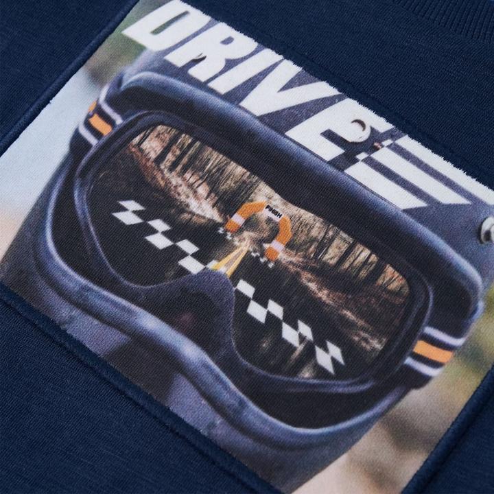 Immagine prodotto VidaXL Camicia da bambino a maniche lunghe blu navy melange 116,Materiale: 100 (116)