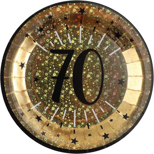 Produktbild Santex Assiettes 70 ans Or (10 Stück)