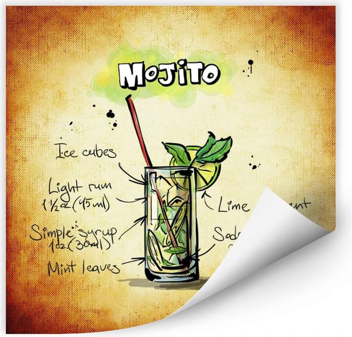Image du produit Trenddeko Mojito - Recette (30 x 30 cm)