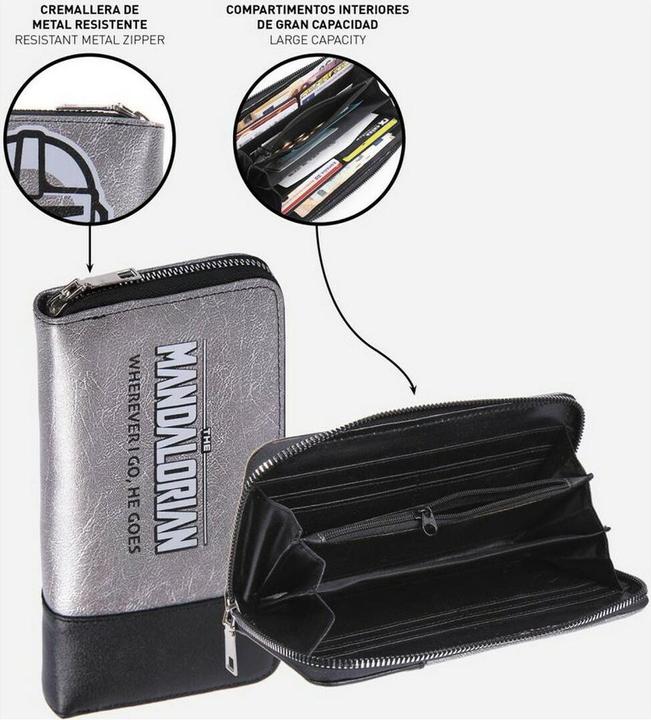 Image du produit The Mandalorian ticket box simili cuir, gris