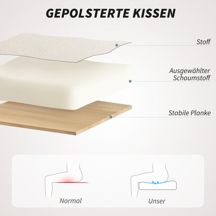 Produktbild Homcom Bürostuhl Polyester, Schaumstoff Beige