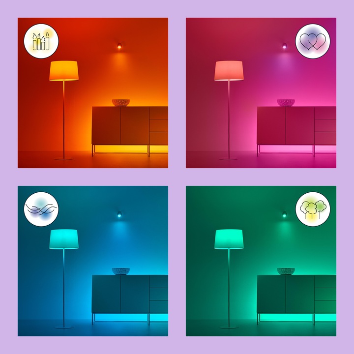 Immagine prodotto WiZ Standard bianco e colore sintonizzabile (E27, 8.50 W, 806 lm, 1 x, F)