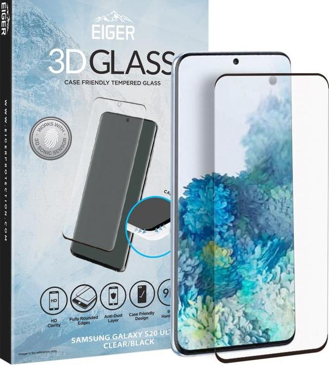 Immagine prodotto Eiger Mountain Glass Clear Edge (1 pz., Samsung Galaxy S20 Ultra)