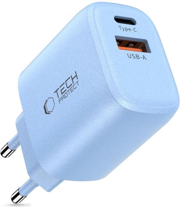 Produktbild Tech-Protect NCA30 PD 30W QC3.0 USB-A / USB-C Wandladegerät - Blau (30 W, 2 Ports)