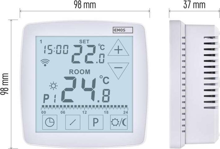 Immagine prodotto Emos GoSmart Raumthermostat P56S01 mit WiFi, programmierbar, verkabelt
