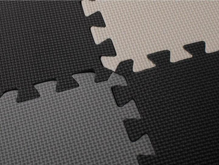 Produktbild Ikonka Schaumstoff-Puzzlematte 9el. grau-creme-graphit 180cmx180cm (9 Teile)