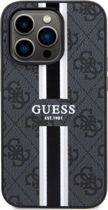 Produktbild Guess GUHMP14LP4RPSK iPhone 14 Pro 6.1" czarny/black hardcase 4G Printed Stripes MagSafe (Apple iPhone 14 Pro)
