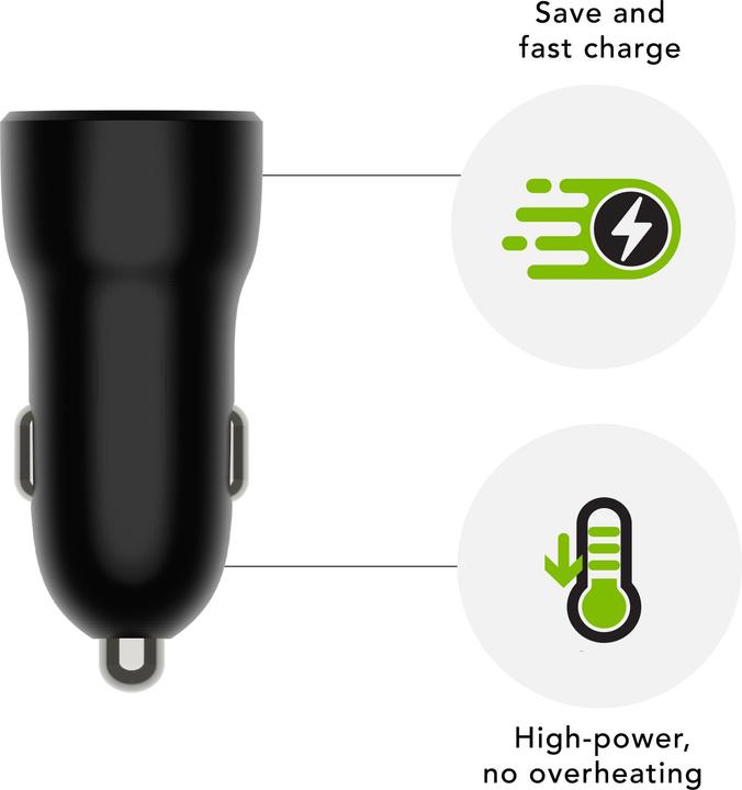 Produktbild dbramante1928 CAR CHARGER - USB-C+USB-A