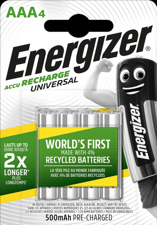 Energizer Recharge universelle (4 pcs, AAA, 500 mAh)