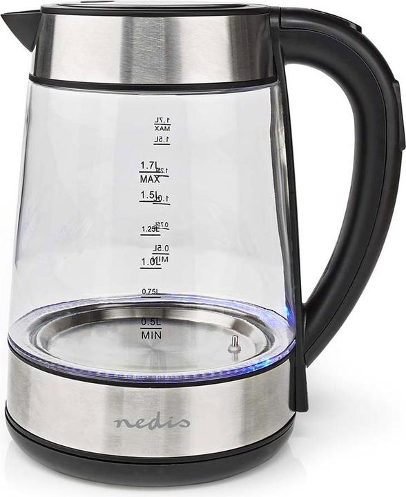 Produktbild Nedis Wasserkocher - Glasgehäuse - Temperaturanzeige - Variable Temperaturen (60, 70, 80, 90, 100 (1.70 l)