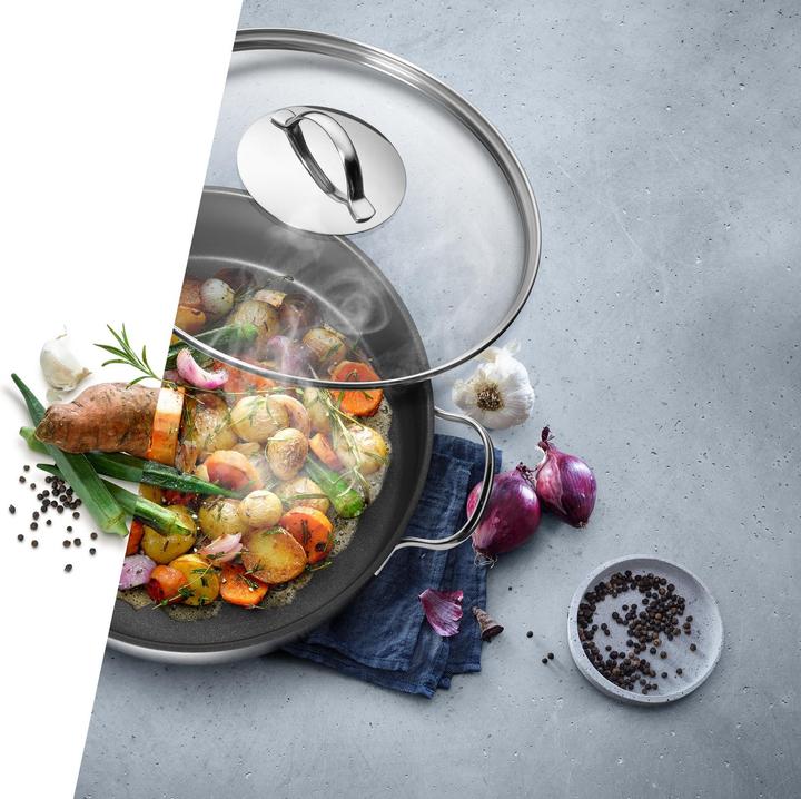 Productafbeelding WMF Duivels smoorpan (761406380), roestvrij staal, antiaanbaklaag - PTFE (Braadpan + kasserol, Roestvrij staal, 28 x 9 cm)