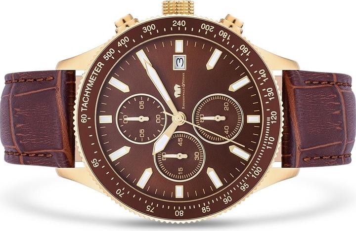 Produktbild Herren Chronograph Karthago II Echtleder Braun - 31950 (Chronograph, 43 mm)