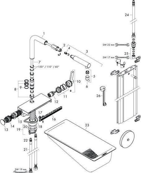 Image du produit hansgrohe Aquno Select M81 Mitigeur d'évier 250 (chrome)