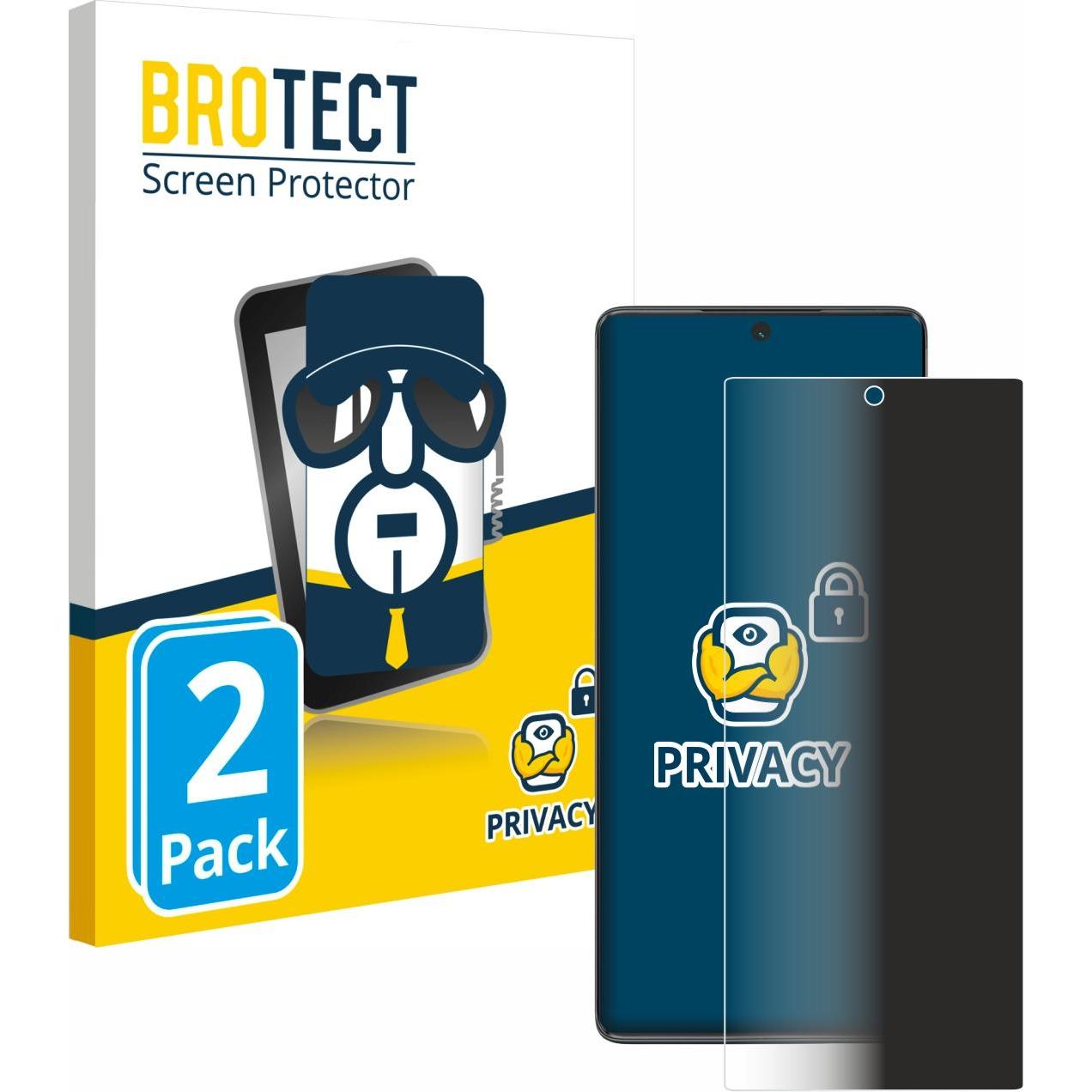 BROTECT Sichtschutzfolie Anti-Spy Privacy Folie Blaulicht-Schutz (2 Stück, Motorola Moto G85), Smartphone Schutzfolie, B...