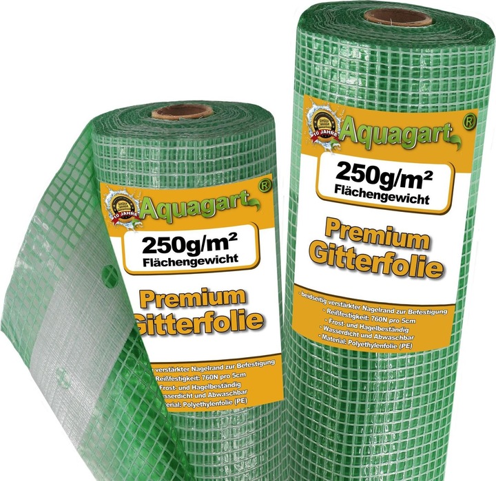 Produktbild Aquagart 35m Gitterfolie, Gartenfolie, Gewächshausfolie, Frühbeetfolie 3m breit
