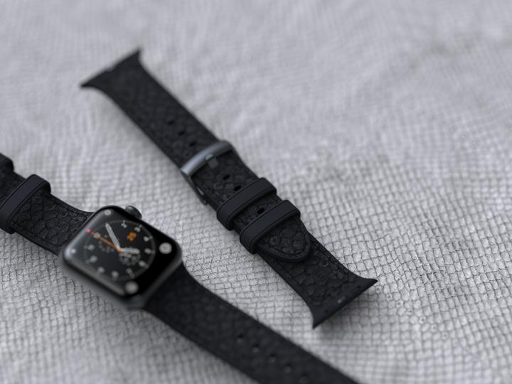 Immagine prodotto Njord Cinturino Vindur per Apple Watch 40/41 mm (22 mm, Pelle Vegan, Chiusura in acciaio inox, Pelle di salmone)