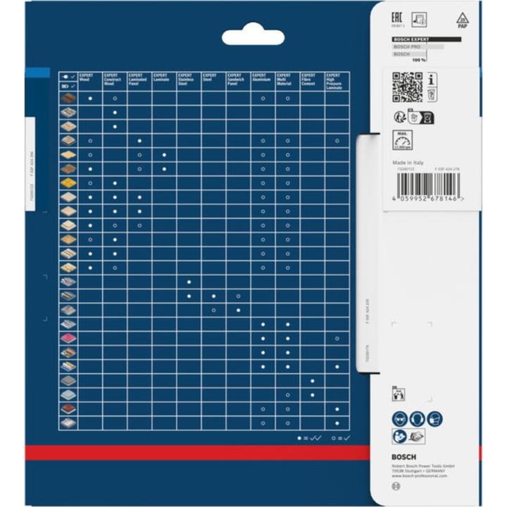 Produktbild Bosch Professional Zubehör Kreissägeblatt Expert for Aluminium 168 x 20 x 1,8/1,2 mm, T52