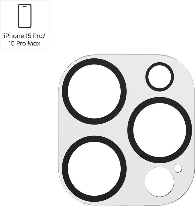 Produktbild Hama Cam Protect (1 Stück, Apple iPhone 15 Pro Max, Apple iPhone 15 Pro)