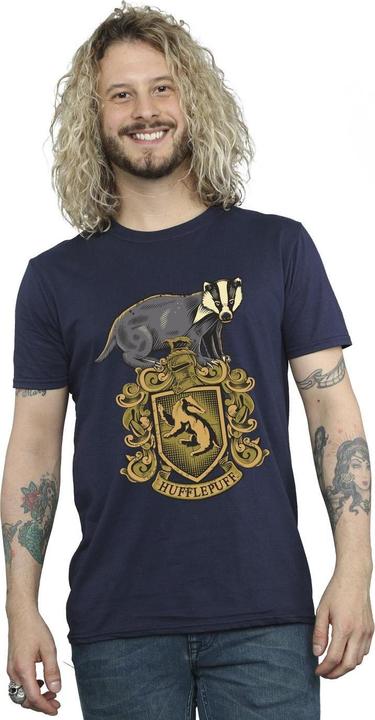 Actual product image Mens Hufflepuff Sketch Crest T-Shirt (4XL)