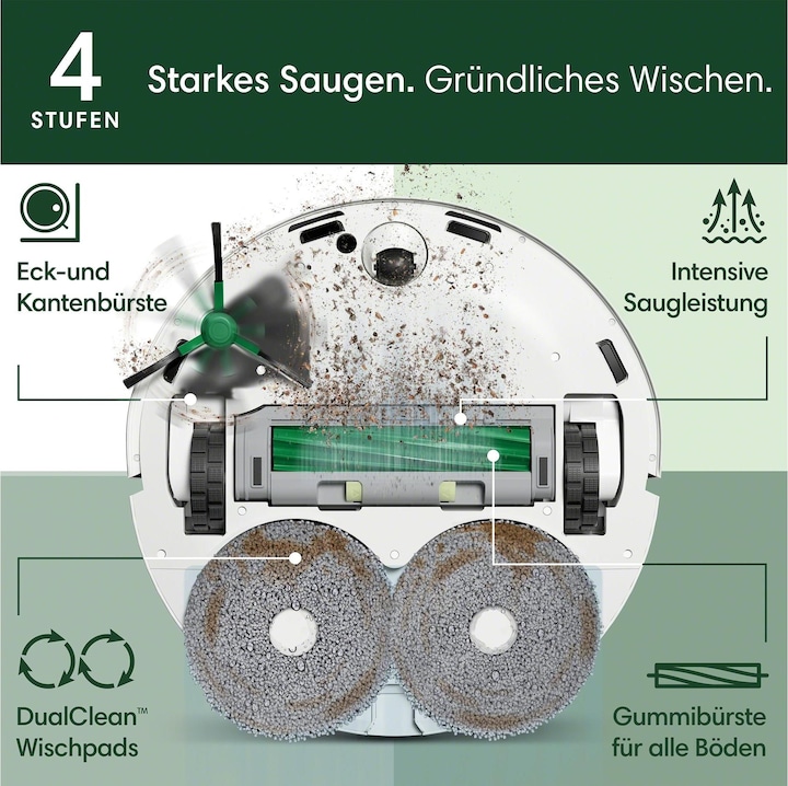 Produktbild iRobot Roomba Plus 405 Combo + AutoWash Dock (Saugwischroboter)
