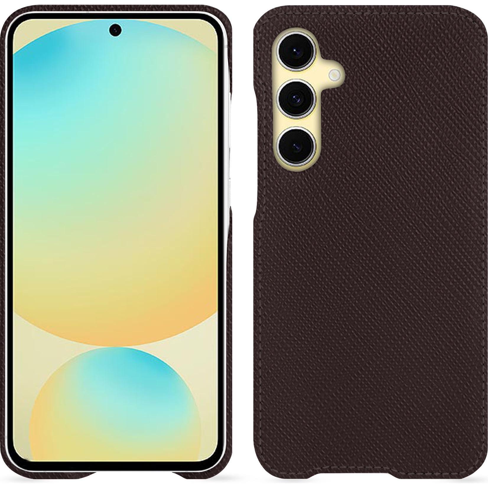 Noreve Lederschutzhülle (Samsung Galaxy S24 FE), Smartphone Hülle, Braun