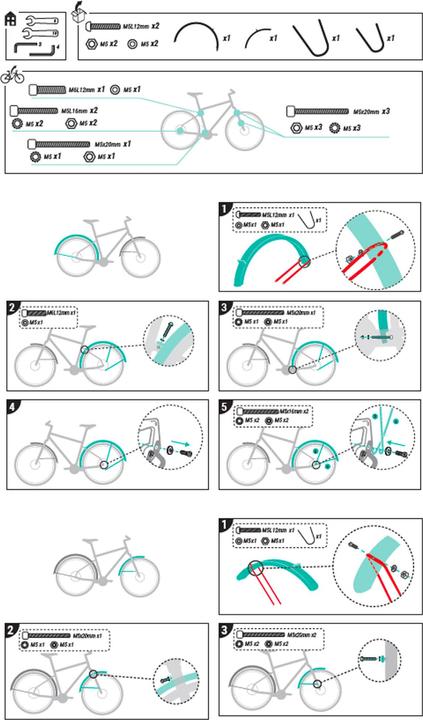 Actual product image Rockrider Mudguard set Velo trekking bike (Rear mudguard)