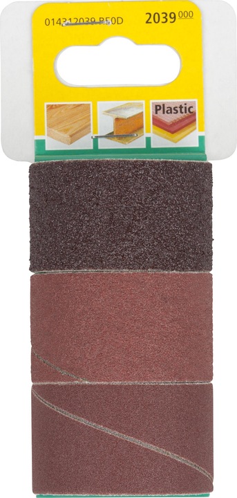 Produktbild wolfcraft Schleifband-Set für Schleifzylinder, 3-tlg. (50, 80, 150)