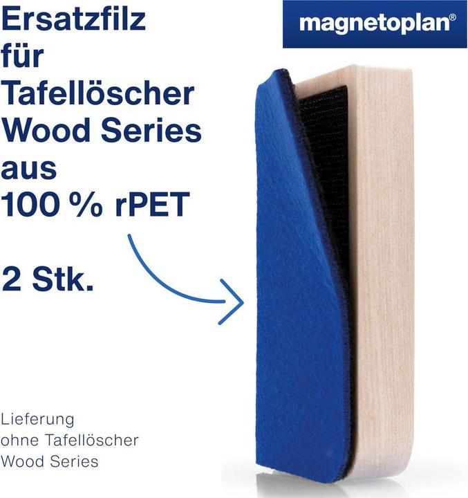 Produktbild Magnetoplan Ersatzfilz Tafelwischer 1228599 2 St.