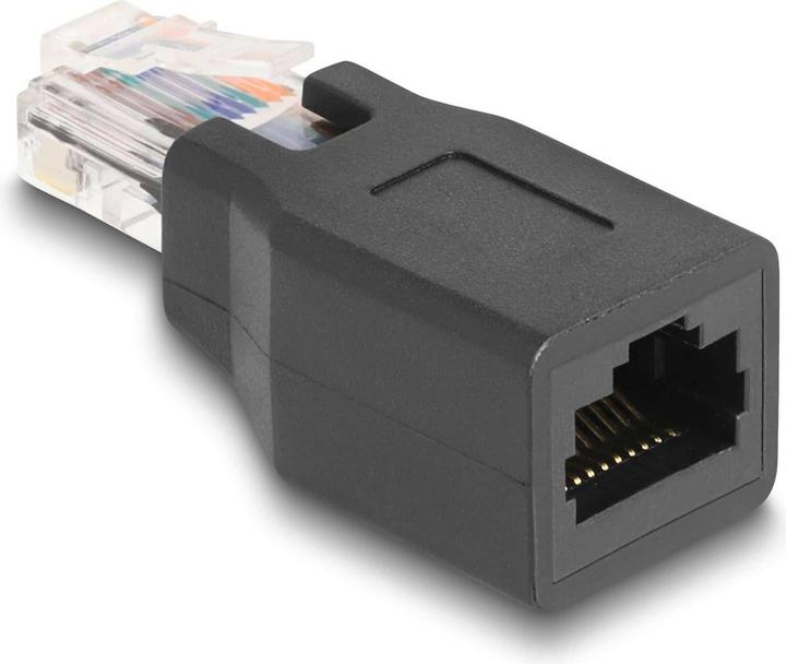 Actual product image Delock Network adapter RJ45/RJ48/RJ50 male to female 10P/10C pin assignment 1:1 black