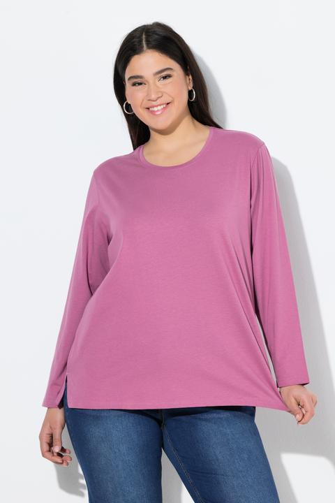 Produktbild Ulla Popken Shirt, Relaxed, Rundhalsausschnitt, Langarm (60)