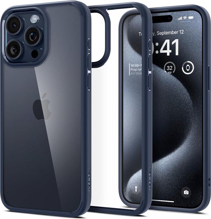 Actual product image Spigen Ultra Hybrid, navy blue - iPhone 15 Pro Max (Apple iPhone 15 Pro Max)