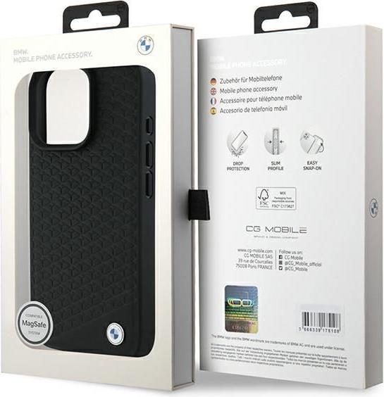 Immagine prodotto BMW BMHMP16X23RDDK Custodia rigida per iPhone 16Pro Max 6,9" in pelle con diamante e logo in metallo (Apple iPhone 16 Pro Max)