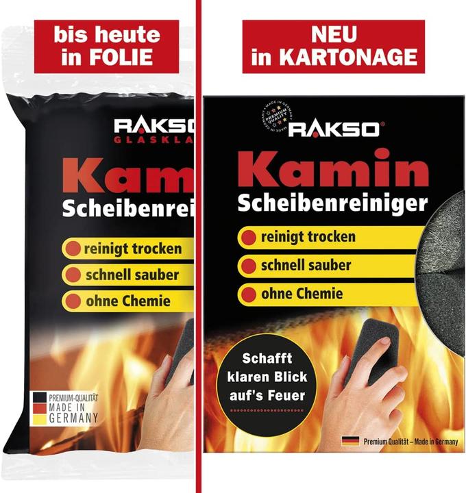 Produktbild Rakso Kaminscheibenreiniger 8x2 Stk