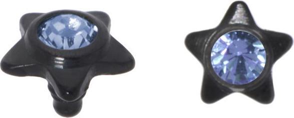 Produktbild Bijouteria Dermal-Anchor Aufsatz (Kristall, PVD Beschichtung (schwarz), Titan)