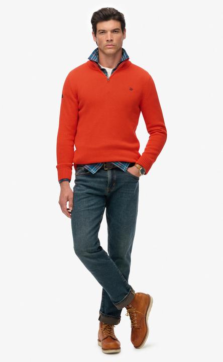 Produktbild Superdry Strickpullover aus Baumwolle mit halbem Reissverschluss (M)